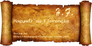 Hagymásy Florencia névjegykártya